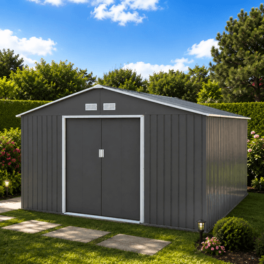 Caseta de Jardín 7,5m² | Puerta amplia | Material inoxidable - Ibernest