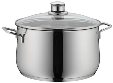 WMF Diadem Plus - Olla Baja 6.5 L Ø24 cm, Acero Inoxidable Cromargan, con Tapa de Cristal - Amazon