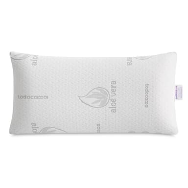 Todocama Almohada Viscoelástica Aloe Vera 75 cm | Núcleo compacto y doble funda - Amazon