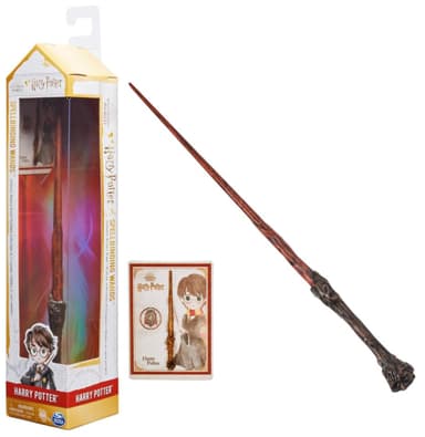 Wizarding World - Varita Harry Potter Deluxe de 30 cm con Tarjeta de Hechizo - Harry Potter Regalos - Juguetes Niños 6 Años + - Amazon