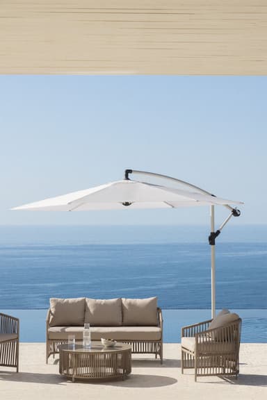 Parasol 295 cm en tela y acero Gerran - SKLUM