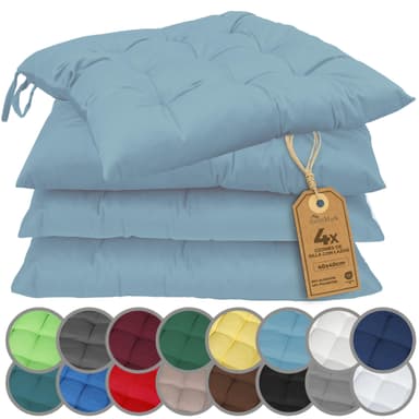 Set de 4 Cojines para Sillas con Lazos 40x40 cm - Amazon