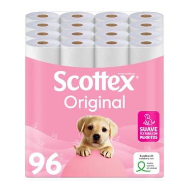 Scottex Original Papel higiénico. 96 rollos (2 capas) - Amazon