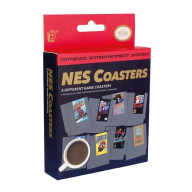 Paladone - Posavasos Retro NES Nintendo - Set de 8 Posavasos Oficiales con Juegos Clásicos - Amazon