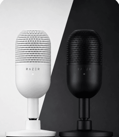 Razer Seiren V3 Mini - Micrófono USB ultracompacto - micrófono de condensador de 14mm (patrón de captación supercardioide, Negro o blanco - Amazon