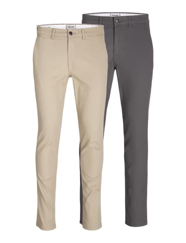 JACK & JONES pack de 2 pantalones chinos (Bastantes tallas) - Amazon