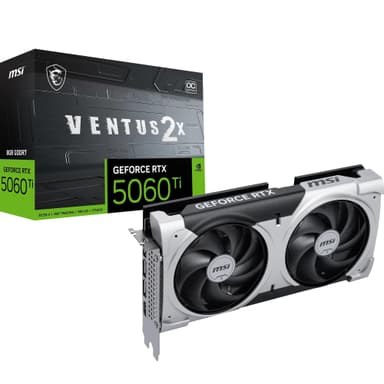 MSI GeForce RTX 5060 Ti 8G Ventus 2X OC Plus RTX 5060 Ti, 8 GB GDDR7 (28 Gbps/128 bits) PCIe 5.0 + 007 First Light y 25€ de saldo de Steam - Amazon