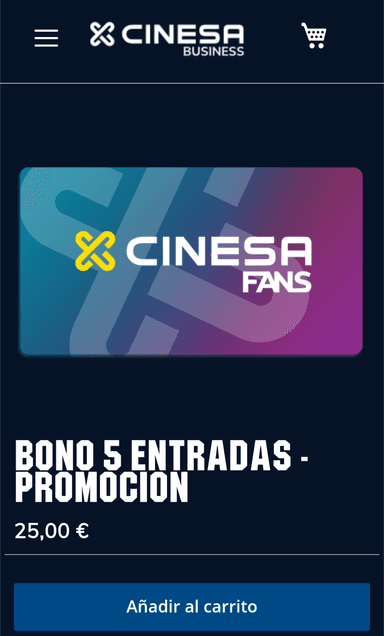 Bono de 5 entradas por 25 (5€ la entrada) para Cinesa normal y Luxe. Mirar condiciones. - Cinesa