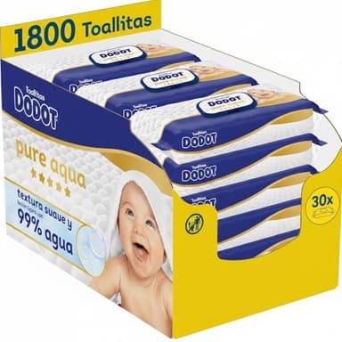 Toallitas Dodot Pure Aqua 1800 ud. (0,02€/ud.) - Miravia