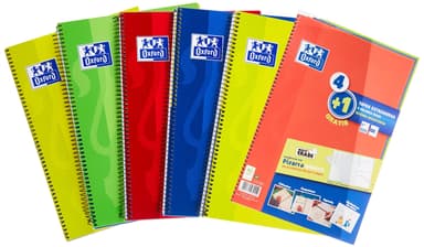 PACK de 5 Oxford Cuadernos A4,Tapa Extradura, Pizarra Write&Erase, 80 Hojas, Cuadrícula 4x4 - Amazon