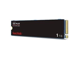 Disco duro SSD interno 1 TB - Sandisk SSD Plus M.2 NVMe, PCIe Gen M.2 2280, Hasta 3200 MB/s lectura, Negro