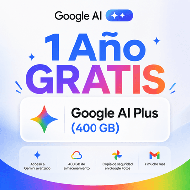 1 Año GRATIS Google AI Plus (Usuarios Nuevos o que regresan, InternShala, Cancelación inmediata) - Google