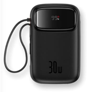 Power Bank Baseus Qpow 2 10000 mAh 30W Negro Power Delivery Quick Charge - PcComponentes