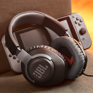 JBL Quantum 100 Auriculares para gamers con sonido QuantumSOUND, micrófono Boom diseño ligero, cómodo y llamativo - Amazon
