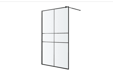 Mampara de ducha fija Izza negro 100cm - Bricodepot