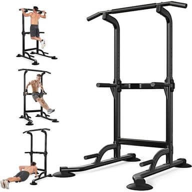 Estación de entrenamiento con pesas Power Tower - Altura ajustable (170–210 cm) - Capacidad de 200 kg - Barra de dominadas independiente - Manomano