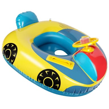 Flotador Bebe, Flotador de Piscina para bebé Inflable con Volante, Anillo de Natación para bebé con Asiento - Amazon