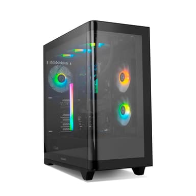 NOX Xtreme Products Hummer Ether – Semitorre ATX | M-ATX | ITX, Cristal Templado Curvo, Espacio para 9 Ventiladores, 3 x 120mm - Amazon