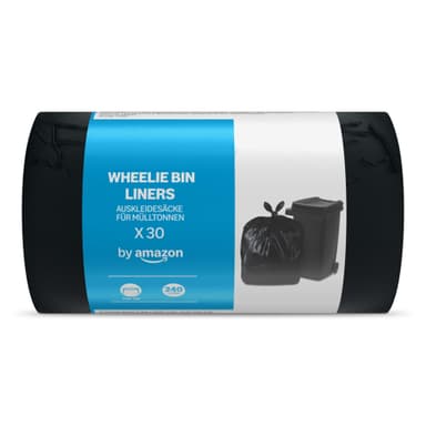 by Amazon Bolsas de Basura 240 litros - 30 unidades - Ideal para contenedores o para lo que surja... - Amazon
