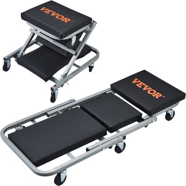 VEVOR Carro Mecánico Transformable 2 en 1 | Taburete y Camilla con 6 Ruedas | Soporta 136 kg - Amazon