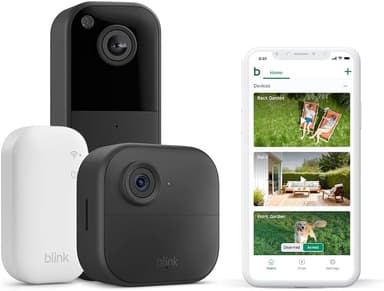Nueva Blink Outdoor 4 + videotimbre Blink (negro): cámara de seguridad HD sin cables - Amazon