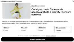 Spotify gratis por 5 meses para miembros de Zalando Plus SUPERESTRELLA (Nuevos Usuarios)