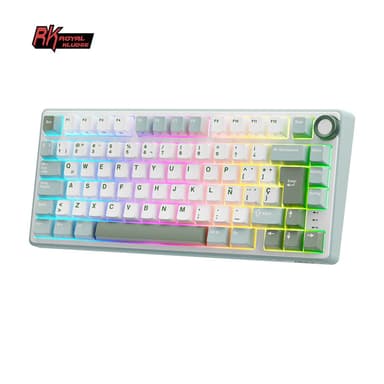 Teclado Gaming Royal Kludge RKR75 ISO-ES Hot-Swappable Switch Brown Skycyan - Coolmod