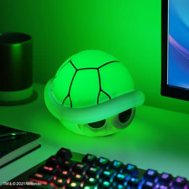 Paladone Lámpara Super Mario Bros Green Shell con sonido | Funciona con pilas, producto oficial de Nintendo - Amazon