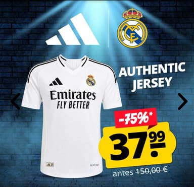 Camiseta Real Madrid versión AUTHENTIC Adidas - Deporte Outlet
