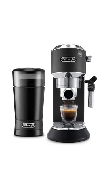 Cafetera espresso manual Delonghi Dedica EC685BK con función Flow Stop + Molinillo de regalo - El Corte Inglés