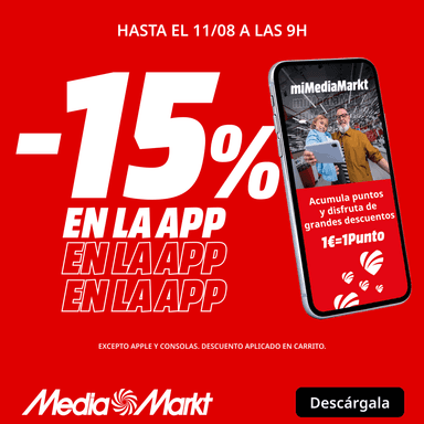 -15% SÓLO desde la APP | Mediamarkt (Actualizado 05:20h) - MediaMarkt