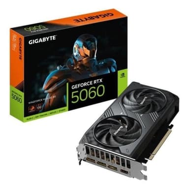 Tarjeta Gráfica Gigabyte GeForce RTX 5060 WINDFORCE MAX OC 8GB GDDR7 Reflex 2 RTX AI DLSS4 - PcComponentes