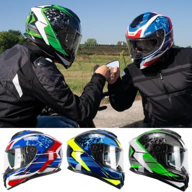 Casco de moto CGM Kad 360 | FIBRA | ECE22.06 | 3 colores | Tallas en descripción - MotoFusion