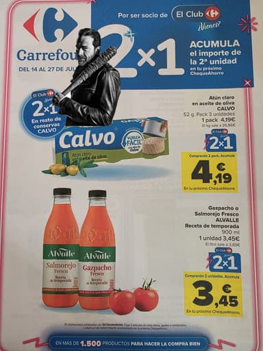 Folleto Carrefour 2x1 ( Del 14 al 27 de Julio ) - Carrefour