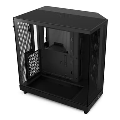 Caja PC NZXT H6 Flow ATX Compacta Doble Cámara | 3x F120Q 120 mm | Cristal Panorámico | Negro - Amazon