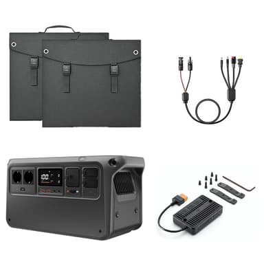 Estación de Energía Portátil DJI Power 1000 V2 (1024 Wh | 2x Panel Solar Plegable 200W | Incluye Adaptadores DC & MPPT) - Amazon