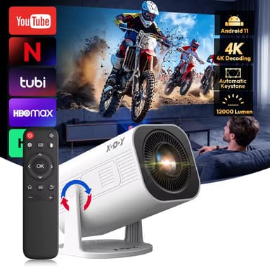 XGODY Gimbal 3 Pro proyector 4K Wifi6 Android Mini Beamer 300 ANSI WIFI Dual BT5.4 - AliExpress