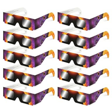 10 pares de Gafas Eclipse Solar Homologadas ISO 12312-2 - Amazon