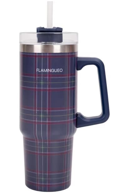 Flamingueo Vaso Termico - Taza Termo Acero Inoxidable Termo Cafe Para Llevar Bebidas Frías 24h y Calientes 10h Botella Termica 0,9 Litros - Miravia