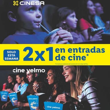 2x1 en entradas de Cine CINESA y YELMO | LIDL PLUS - Lidl