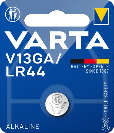 Varta Pila de botón alcalina de 1,5 V Electronics V13GA, pilas de botón en un blíster original de 1 unidad (mínimo dos unidades) - Amazon
