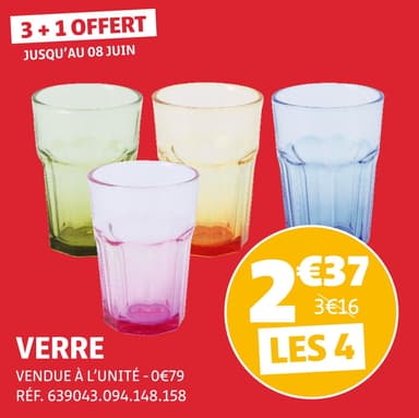 Lot de 4 Verres 12 cm - GiFi