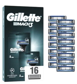 Produits de rasage Gillette gratuits - Ex : Pack de 16 lames de rasoir Gillette Mach 3 (via 30,03€ sur carte fidélité et BA 16€)