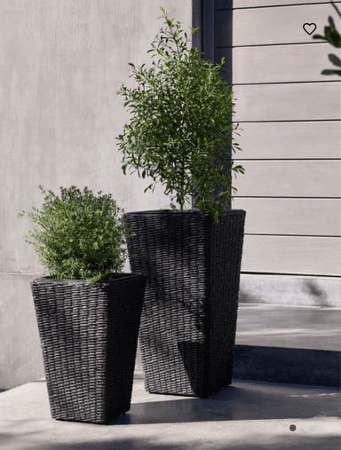 Jardinière/Panier de Jardin Kubb - l30 x L30 x H50 cm, Colori Noir ou Naturel (Via retrait dans une sélection de Magasins) - Jysk