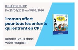 Roman offert pour les enfants qui entrent en CP
