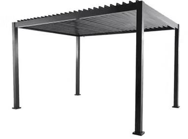 Pergola bioclimatique autoportante - 4 x 3 m, structure aluminium, lattes orientables en acier, 12 m² - Ex : Royan (17) - Bricorama