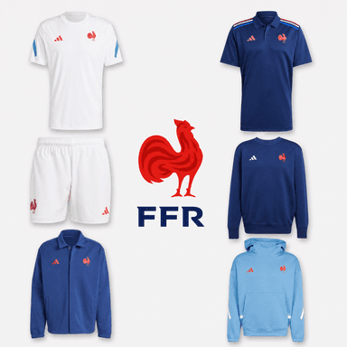 Sélection de produits France Rugby en promotion à -50% - Ex : T-Shirt Adidas FFR Travel 24/25 Blanc Homme, du XS au XL - Boutique Officielle France Rugby