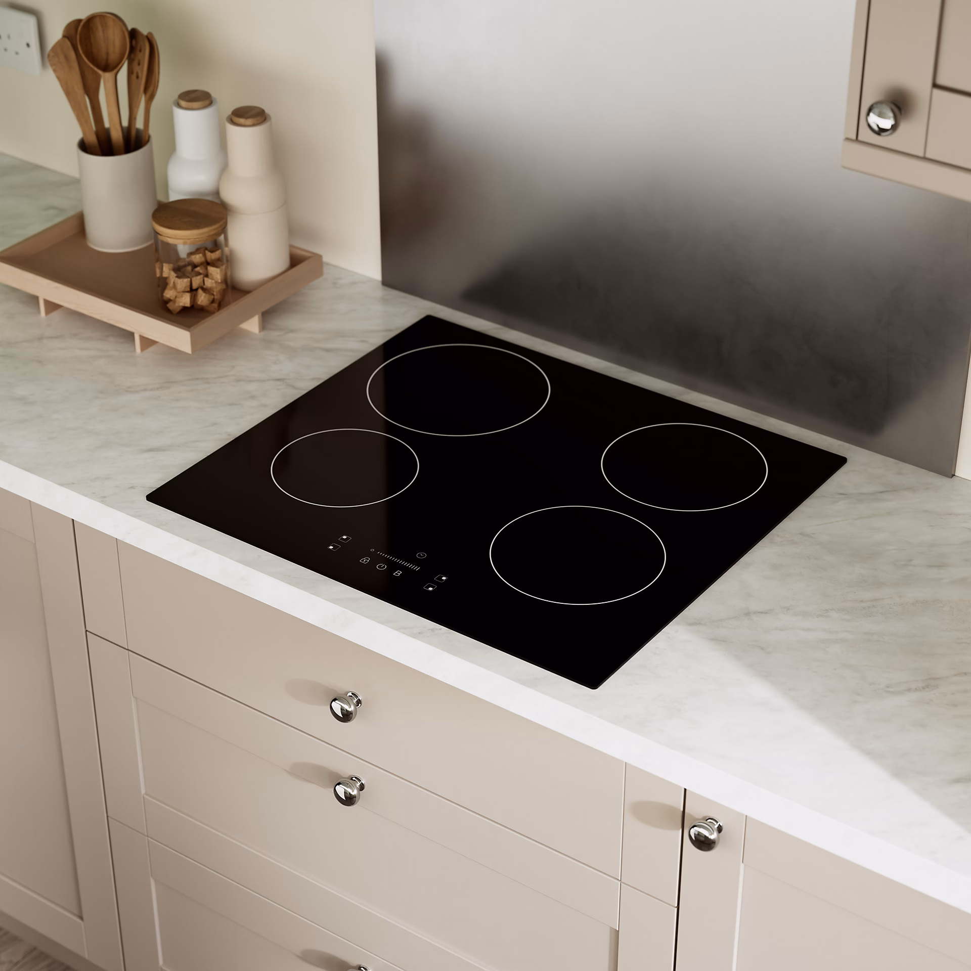 Plaque de cuisson induction 4 foyers NN4ZID60EU noir l.59 x P.52 x H.6,2 cm - Castorama