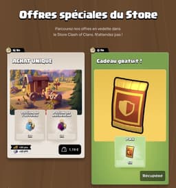 Lot de 5 packs de cartes offerts dans le store Clash of Clans (Dématérialisé)