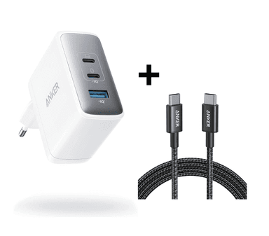 Chargeur Secteur Anker 736 (Nano II) - 100 W, 3 ports, Optimisé GaN II + Câble USB-C vers USB-C 100W Anker 333 offert (Vendeur tiers) - Amazon